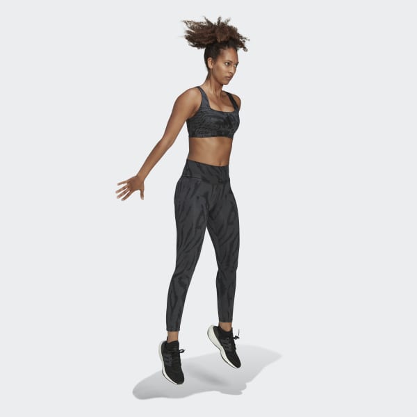 Grey Optime Training Icons Print 7/8 Tights TI984