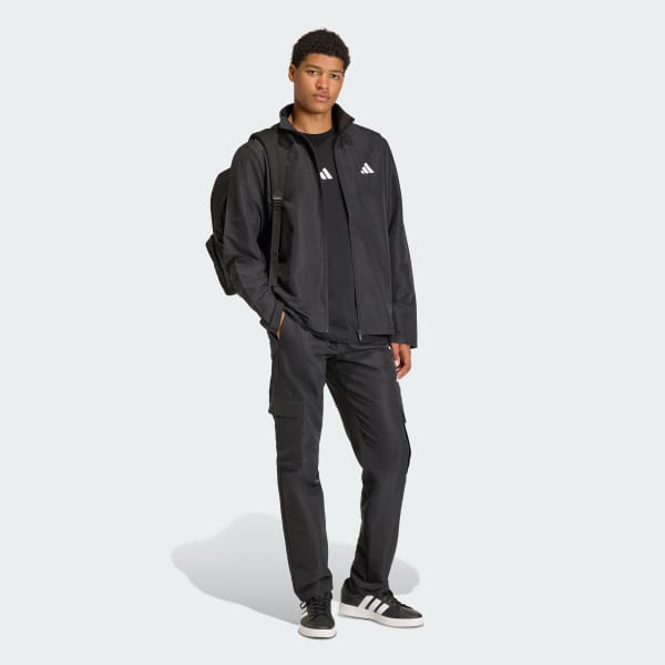 Schwarz Sportswear Cargo-Trainingsanzug, gewebt