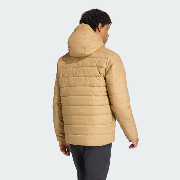 hnedá Prešívaná bunda s kapucňou Terrex Multi Essentials CLIMAWARM