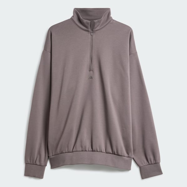 Marron Sudadera adidas Basketball Half-Zip
