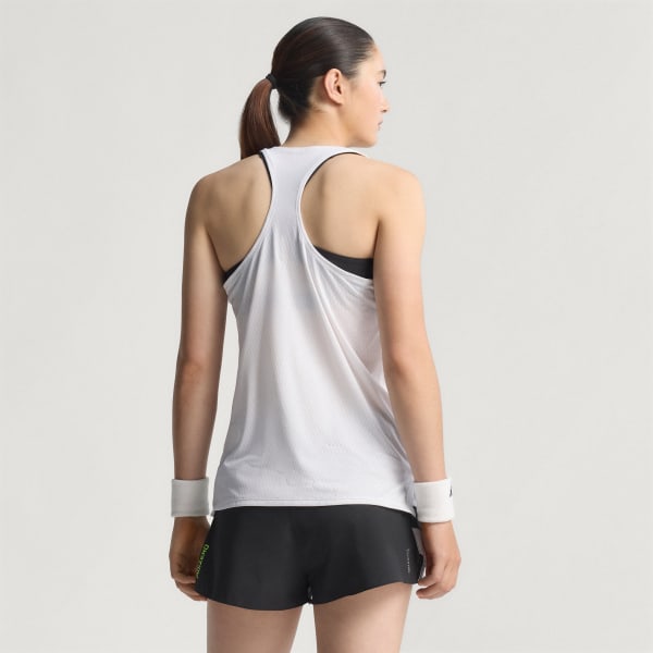 White Adizero Archive Running Singlet