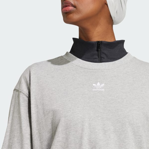 adidas Essentials Boyfriend Tee - Grey | Free Shipping with