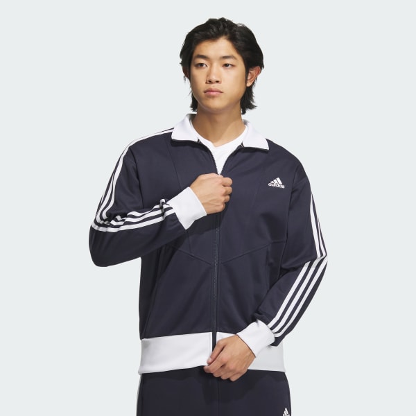 adidas ジャージ PN 黒/白 ストライプ アディダス スリーストライプス パック ルーズフィットトラック