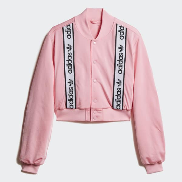 adidas Cropped Bomber Jacket - Pink 
