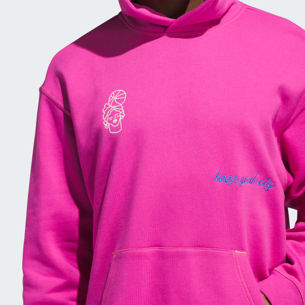 adidas Hoop York City Hoodie (Gender Neutral) - Pink | Free