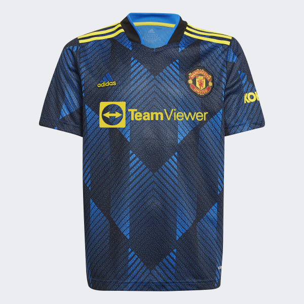 Niebieski Manchester United 21/22 Third Jersey