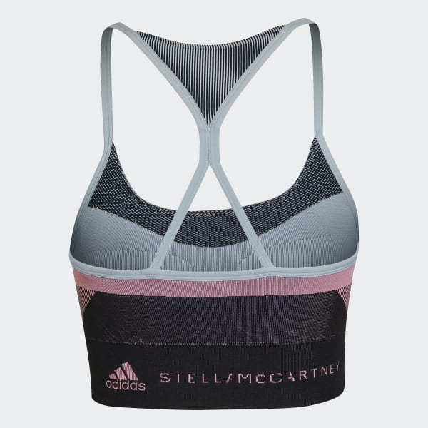 modrá Podprsenka adidas by Stella McCartney TrueStrength Yoga Knit Light Support CE110