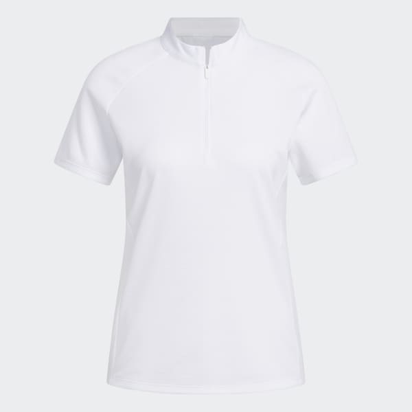 White Textured Golf Polo