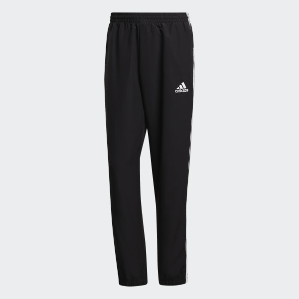 Zwart AEROREADY Essentials Regular-Fit 3-Stripes Trainingspak