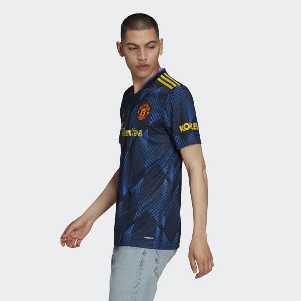 สีน้ำเงิน เสื้อฟุตบอลชุดที่สาม Manchester United 21/22 17708
