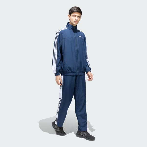 adidas Essentials 3-Stripes Woven Track Suit Blue adidas India