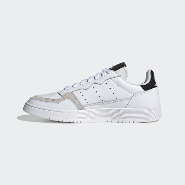 adidas originals supercourt trainers in white with cord heel tab