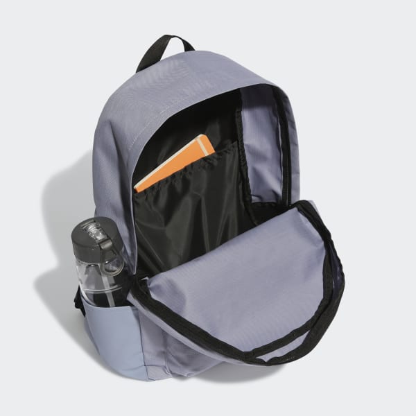 Purple Classic 3-Stripes Horizontal Backpack