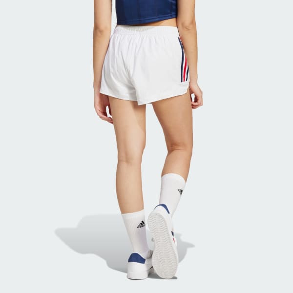 White Tiro Cut 3-Stripes Summer Shorts
