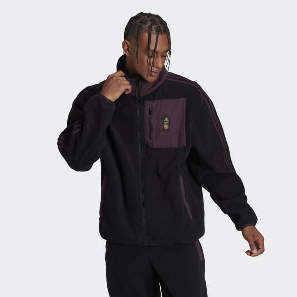 Zwart Duitsland Lifestyler Fleece Jack L6046