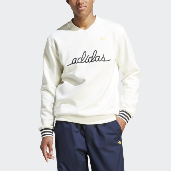 adidas Men's Lifestyle Nice Embroidered Sweatshirt - White