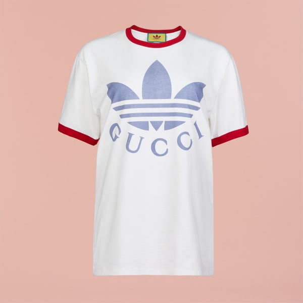 Weiss adidas x Gucci Cotton Jersey T-Shirt BUH59