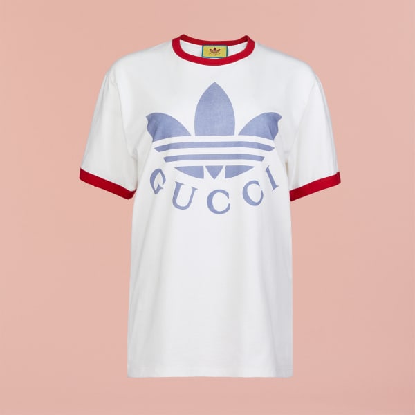 White adidas x Gucci Cotton Jersey T-Shirt BUH59