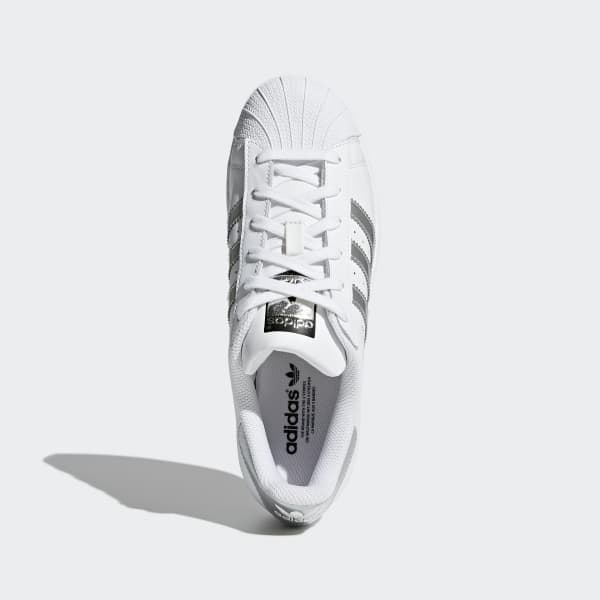 Women's Superstar Cloud White \u0026 Silver Metallic Shoes | adidas US