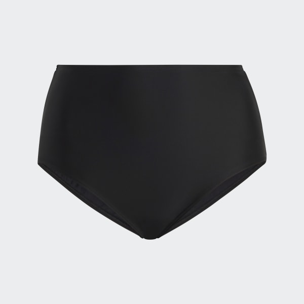 Μαύρο High-Waist Bikini Bottoms (Plus Size)