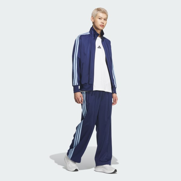 ブルー 軽パン トリコットトラックトップ