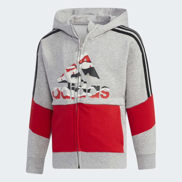 adidas French Terry Kapuzenjacke Grau adidas Austria