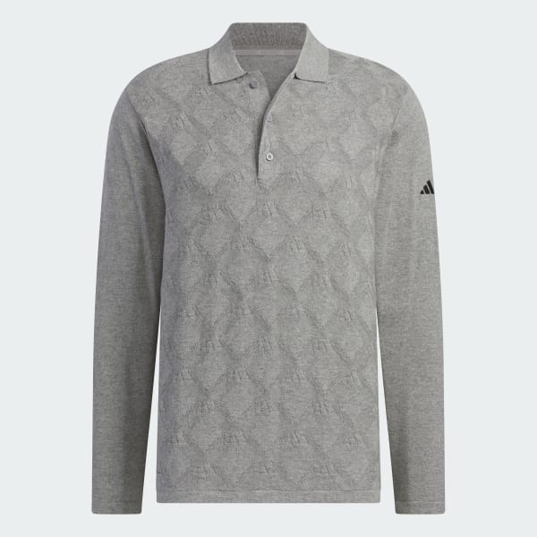 アディダス 【ゴルフ】アーガイル柄 セーター ポロ - グレー