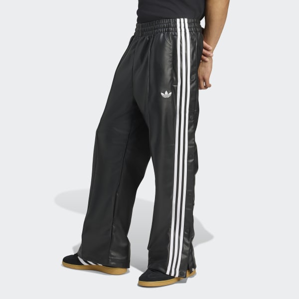 adidas × ジェレミー・スコット フェイクレザー ワイドパンツ