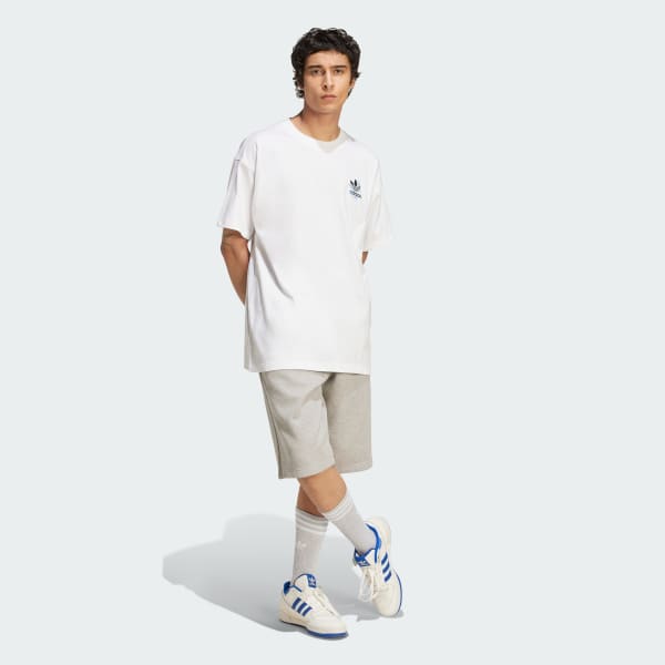White Florals Logo Oversized Tee