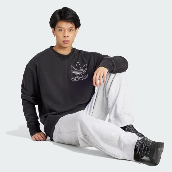 adidas Adicolor Outline Trefoil Crewneck Sweatshirt Multicolour adidas Belgium