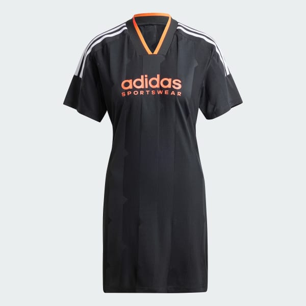 Black Tiro Cut 3-Stripes Jacquard Tee Dress