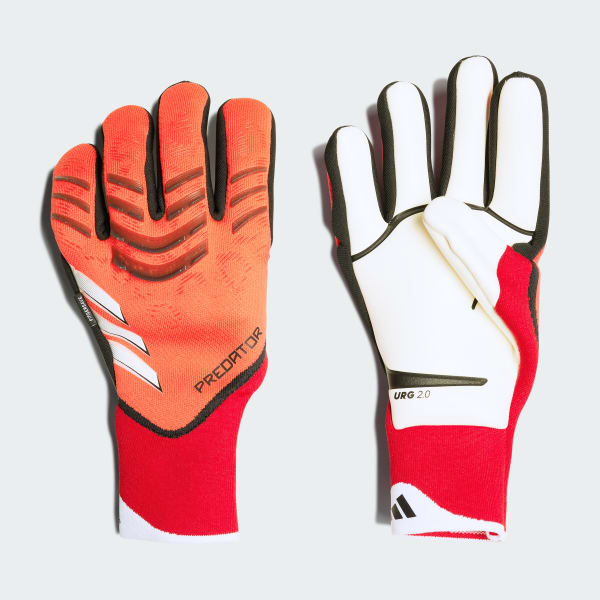 Vermelho Luvas de Guarda-redes Fingersave Predator Pro