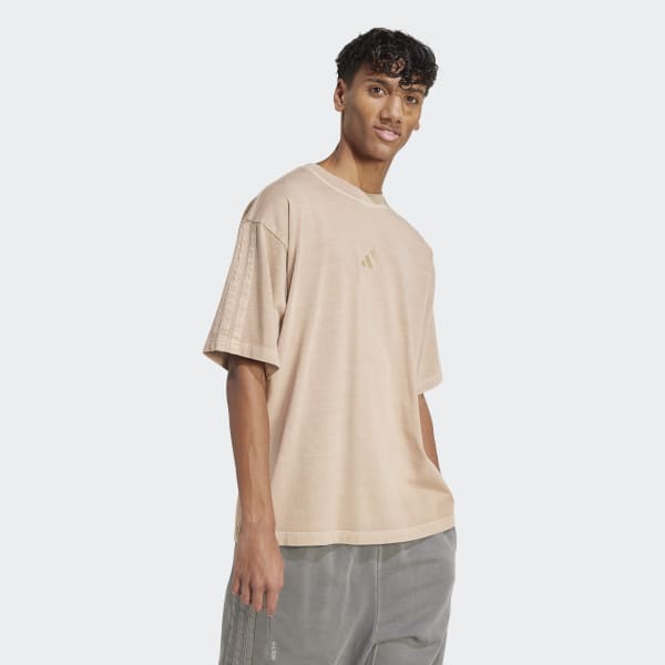 adidas ALL SZN Washed Tee - Brown | Free Shipping with adiClub
