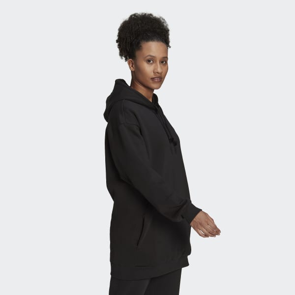 adidas ALL SZN Fleece Long Hoodie - Black | Women's Lifestyle | adidas US