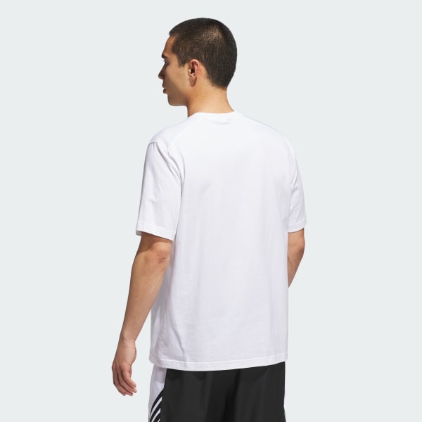 Λευκό adidas Basketball Graphic Tee