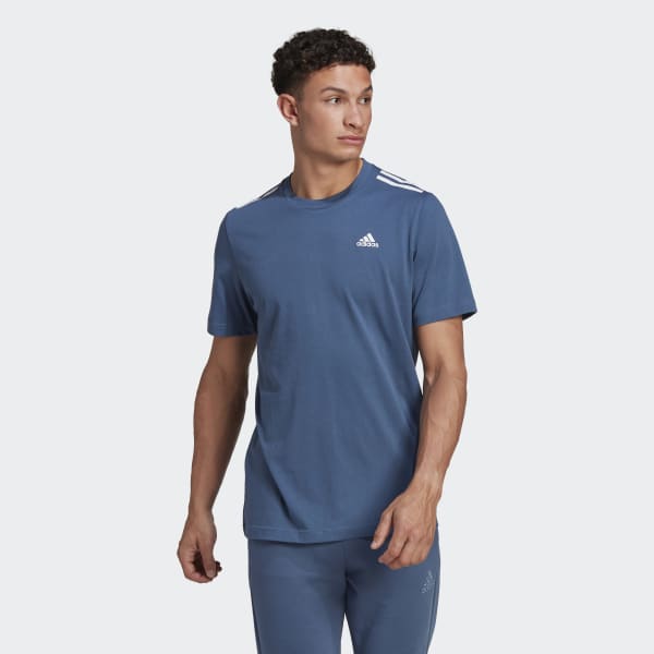 adidas 3-Streifen Cotton T-Shirt - Blau | adidas Deutschland