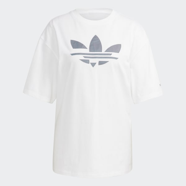 Blanco Playera Trifolio Adicolor Iridescente Shattered