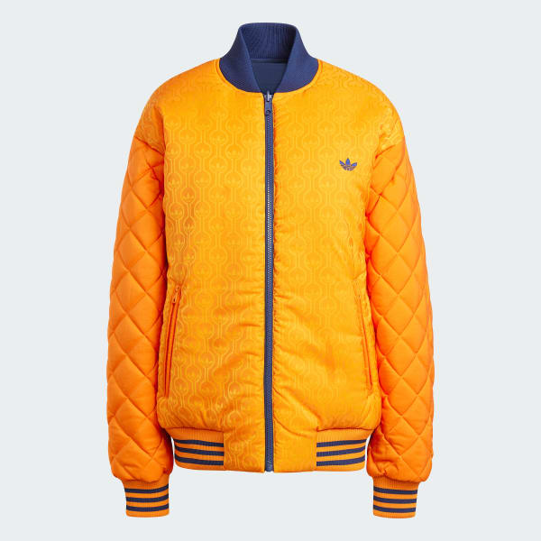 Orange adidas bomber jacket best sale