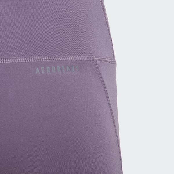 Lila AEROREADY 3-Streifen High-Rise Optime Pocket 7/8-Leggings