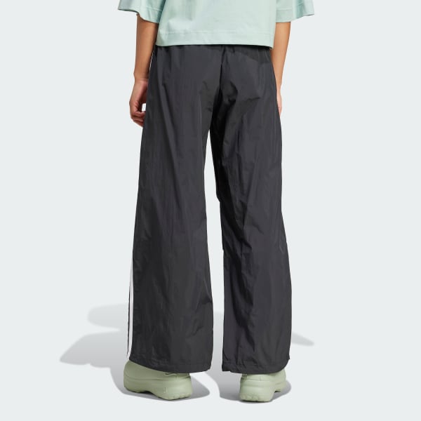 Negro Pantalón Parachute Tejido 3 Tiras