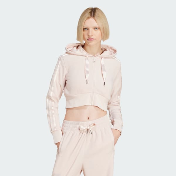 adidas Cropped Hoodie Blue adidas Thailand
