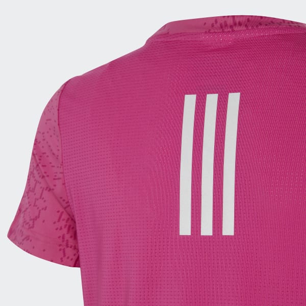 roze Running AEROREADY 3-Stripes Allover Print T-shirt