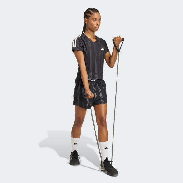 Black Hyperglam 3-Stripes Emboss T-Shirt