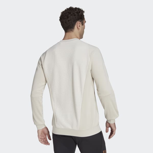 Bezowy Germany Tiro 23 Cotton Crew Sweatshirt SE152