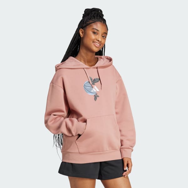 adidas Lens Elevated Graphic Hoodie - Pink | Free Shipping