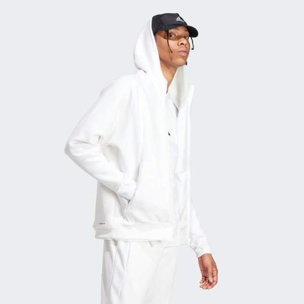 White adidas jacket mens top