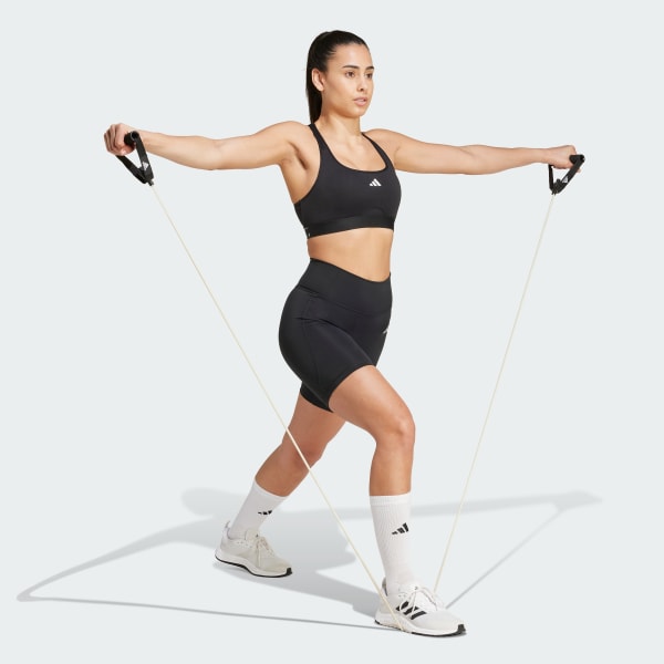 Negro Licras Cortas Optimé Essentials Stash Pocket 7 Pulgadas