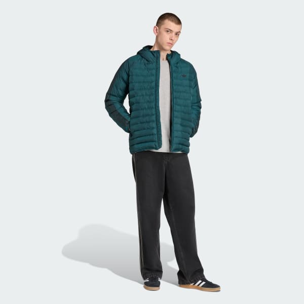 Πράσινο Synthetic Hooded Jacket