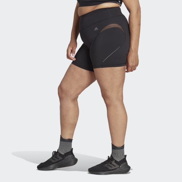 Schwarz adidas TLRD HIIT 45 Seconds Training kurze Leggings – Große Größen