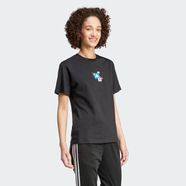 Μαύρο Remoji Graphic T-Shirt